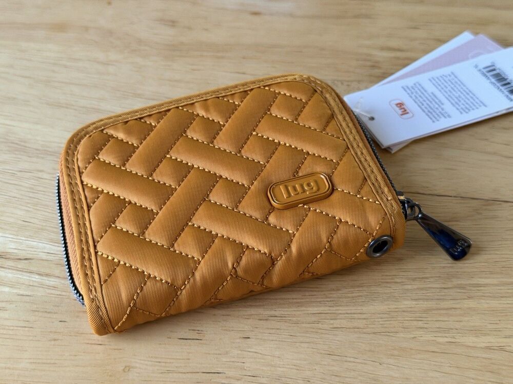 Lug Mini Handspring RFID Wallet Orange Travel Small Credit Card Money - Picture 1 of 13